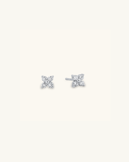 Clover Moissanite Studs