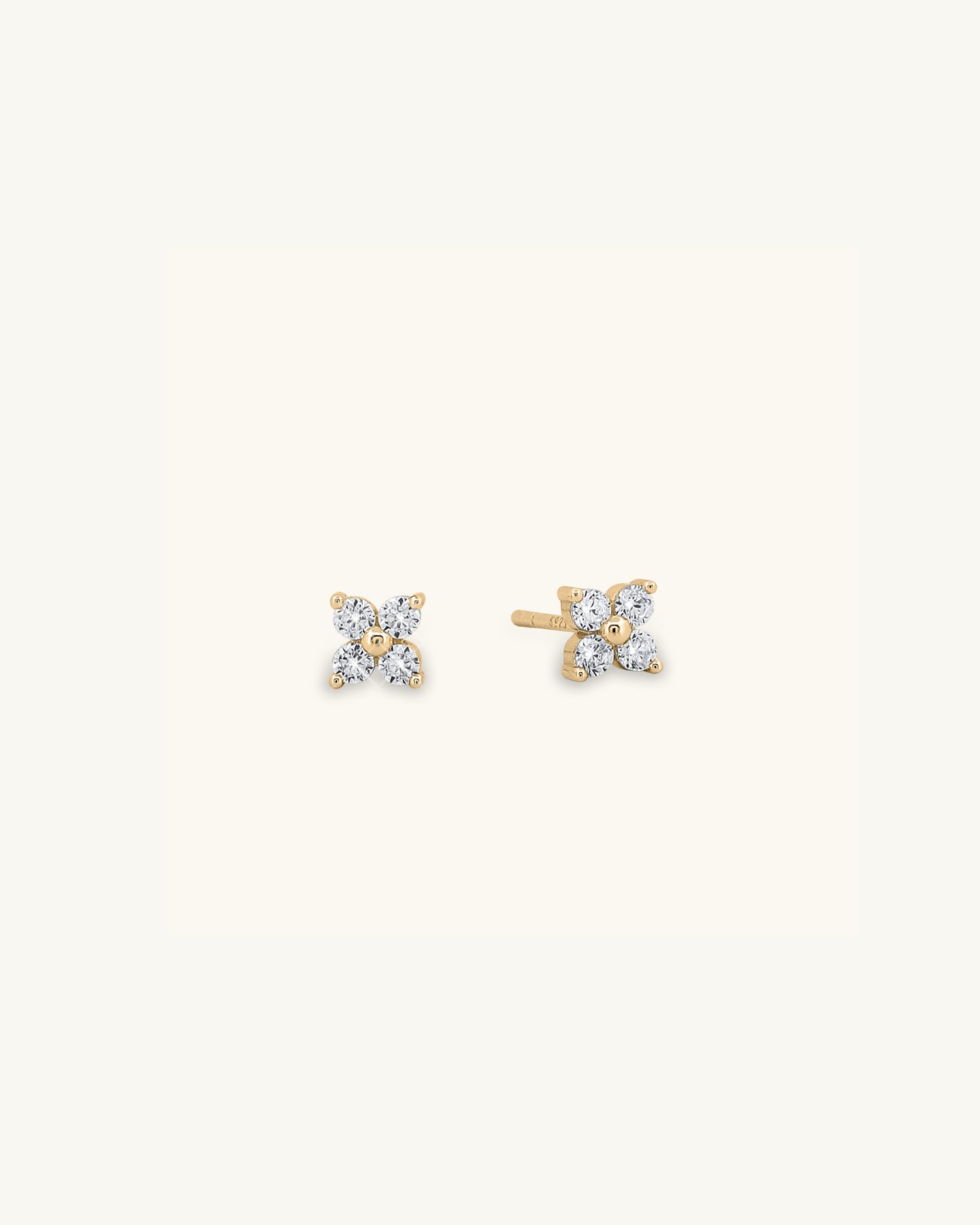 Clover Moissanite Studs