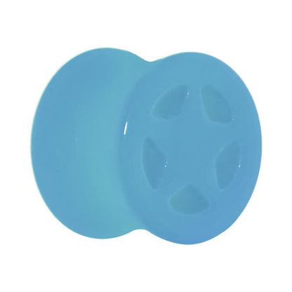 Acrylic Neon Blue Star Tunnel Plug 2G to 20mm