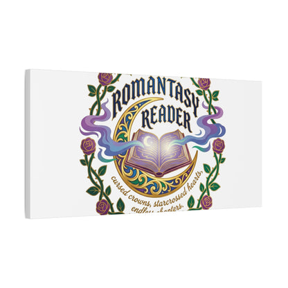Romantasy Reader Canvas Print | enchanted bookish celestial gothic