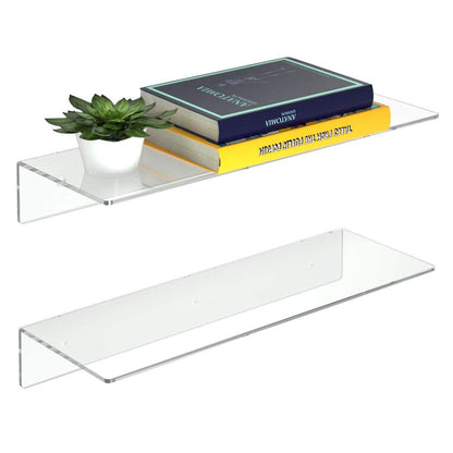 Acrylic L-shaped Shelf Wall-mounted Bookshelf