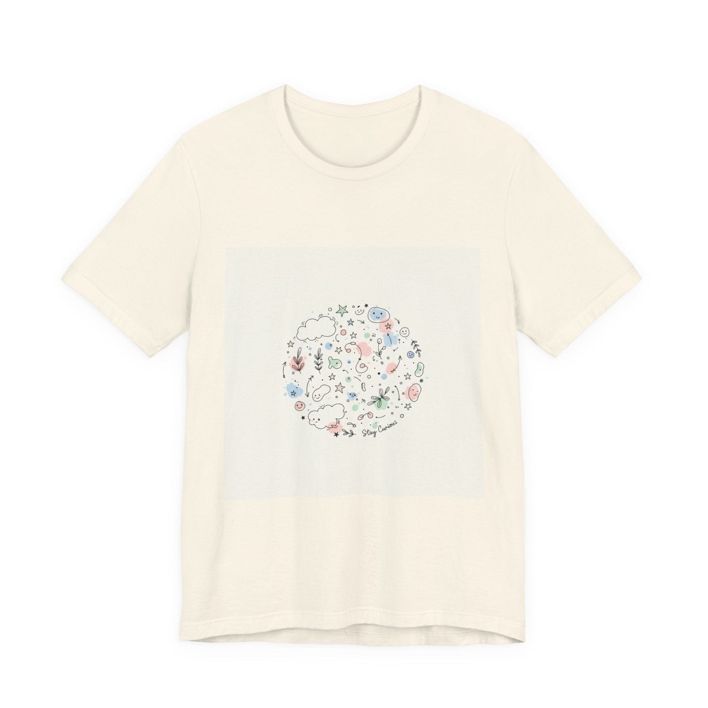 Botanical Doodle Circle Tee | hand drawn line drawing, sketch pattern