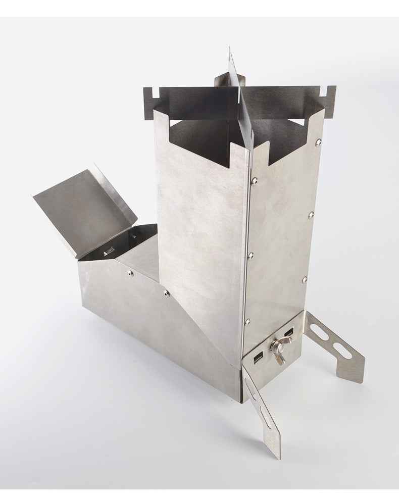 Outdoor stainless steel folding barbecue grill