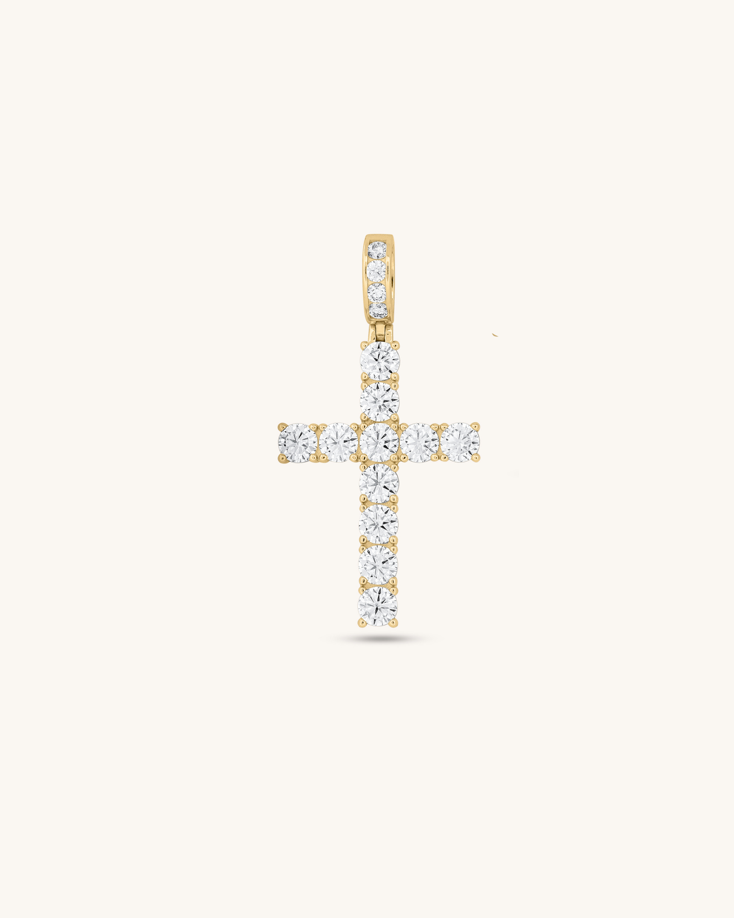 Moissanite Tennis Cross Pendant