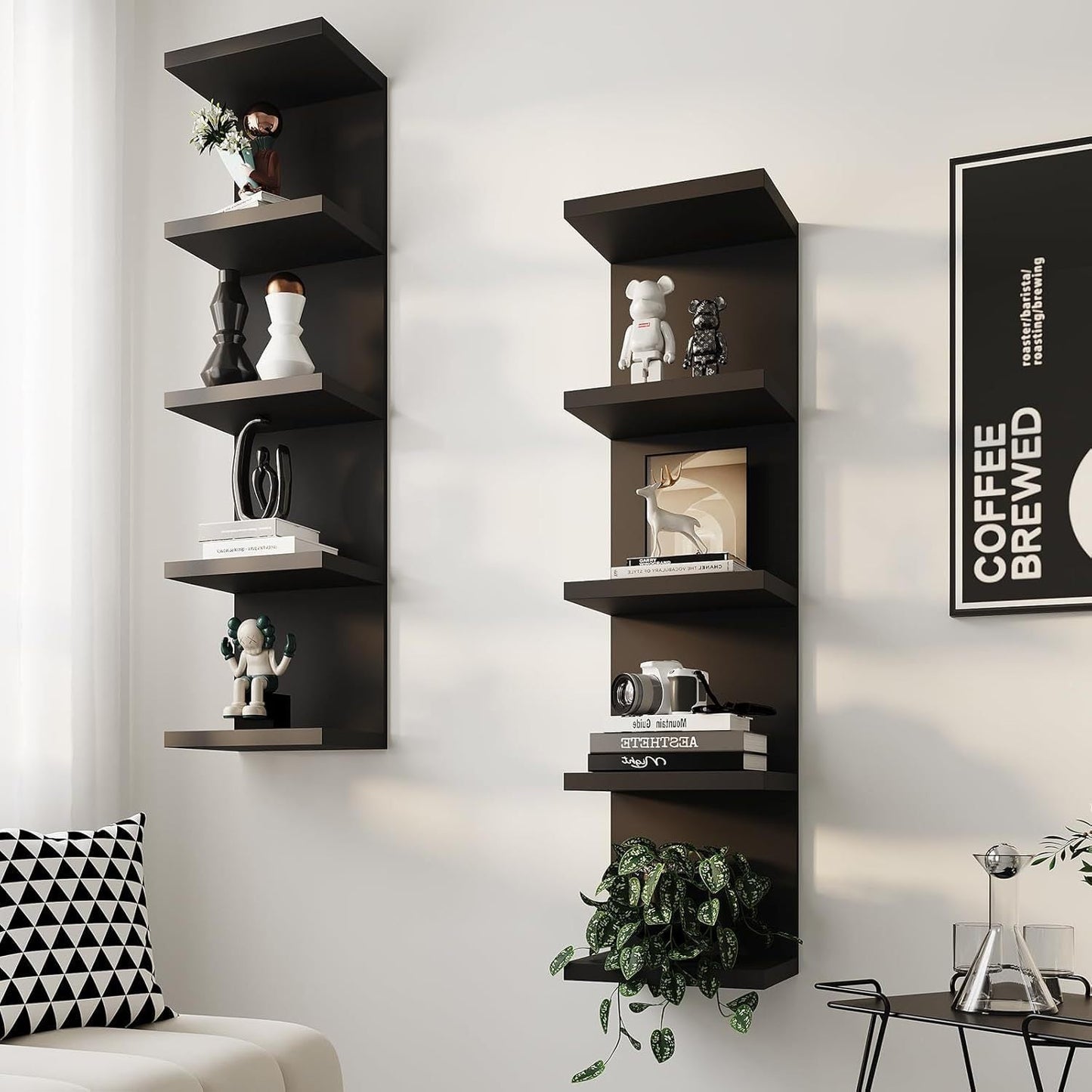 Wall-mounted Display Partition Floating Shelf Living Room And Bedroom Wall Bookshelf