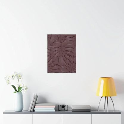 Merlot Monstera Botanical Print – Unframed Wall Art