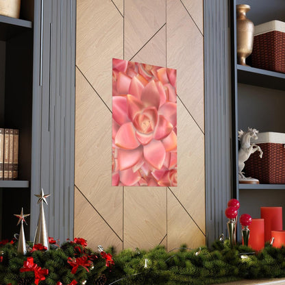 Graptosedum California Sunset Succulent Pattern Botanical Print – Unframed Wall Art