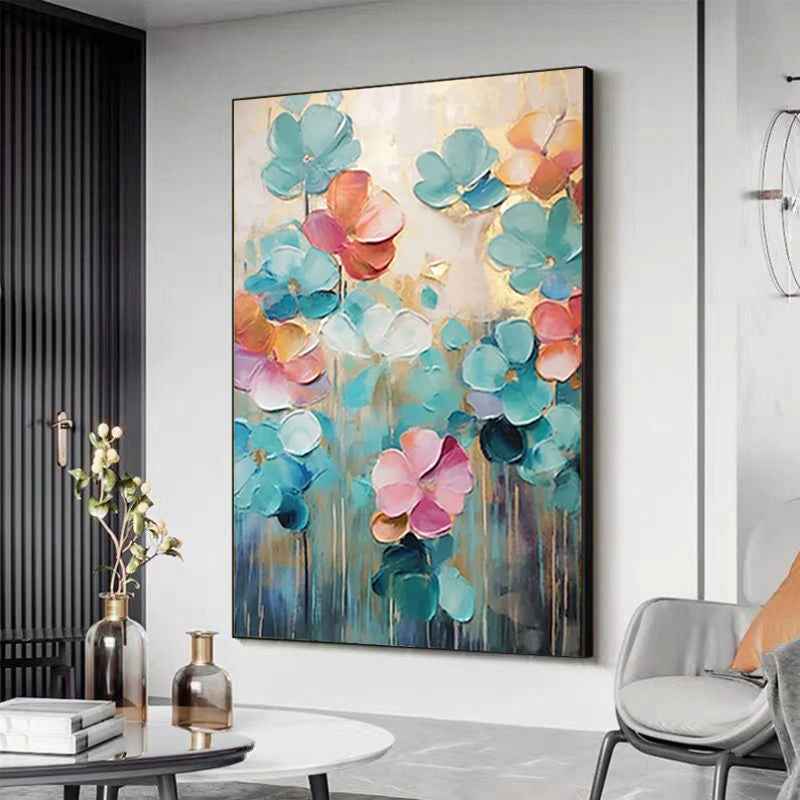 Handmade Oil Painting On Canvas Wall Art Decoration Fresh And Delicate Flowers For Home Living Room Decor PictureRolled Frameless Unstretched Painting