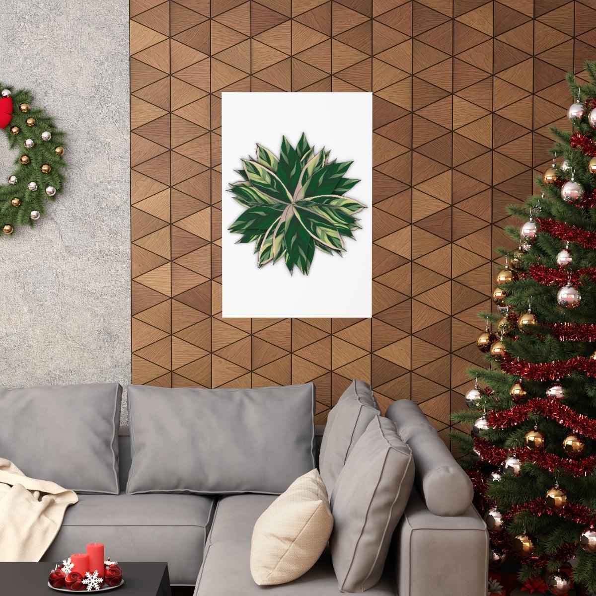 Stromanthe Triostar Botanical Print – Unframed Wall Art