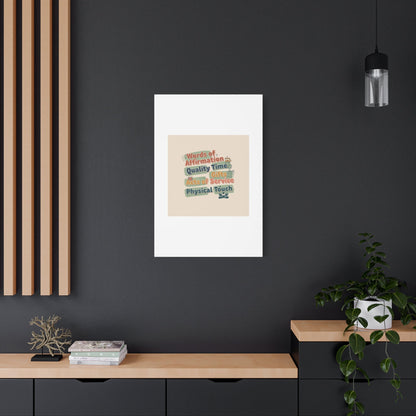 Love Languages List Matte Canvas Wall Art | love language meme, relationship humor