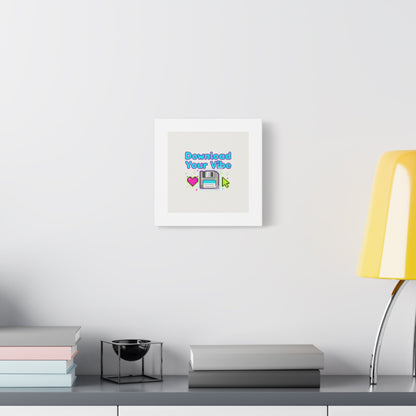 Download Your Vibe Canvas | Y2K Retro Tech, Pixel Floppy Disk Poster