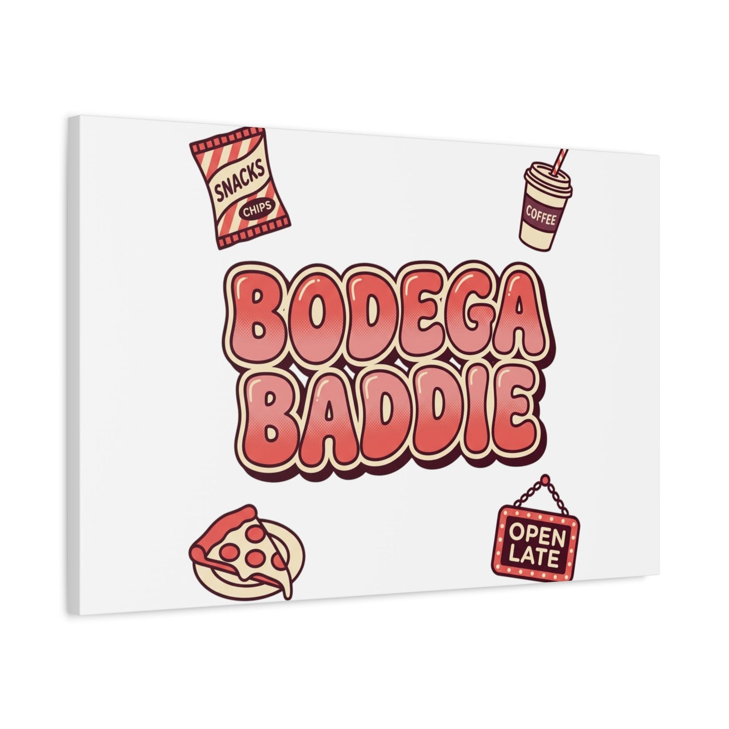 Bodega Baddie Matte Canvas, Stretched | NYC Y2K Corner Store Vibes