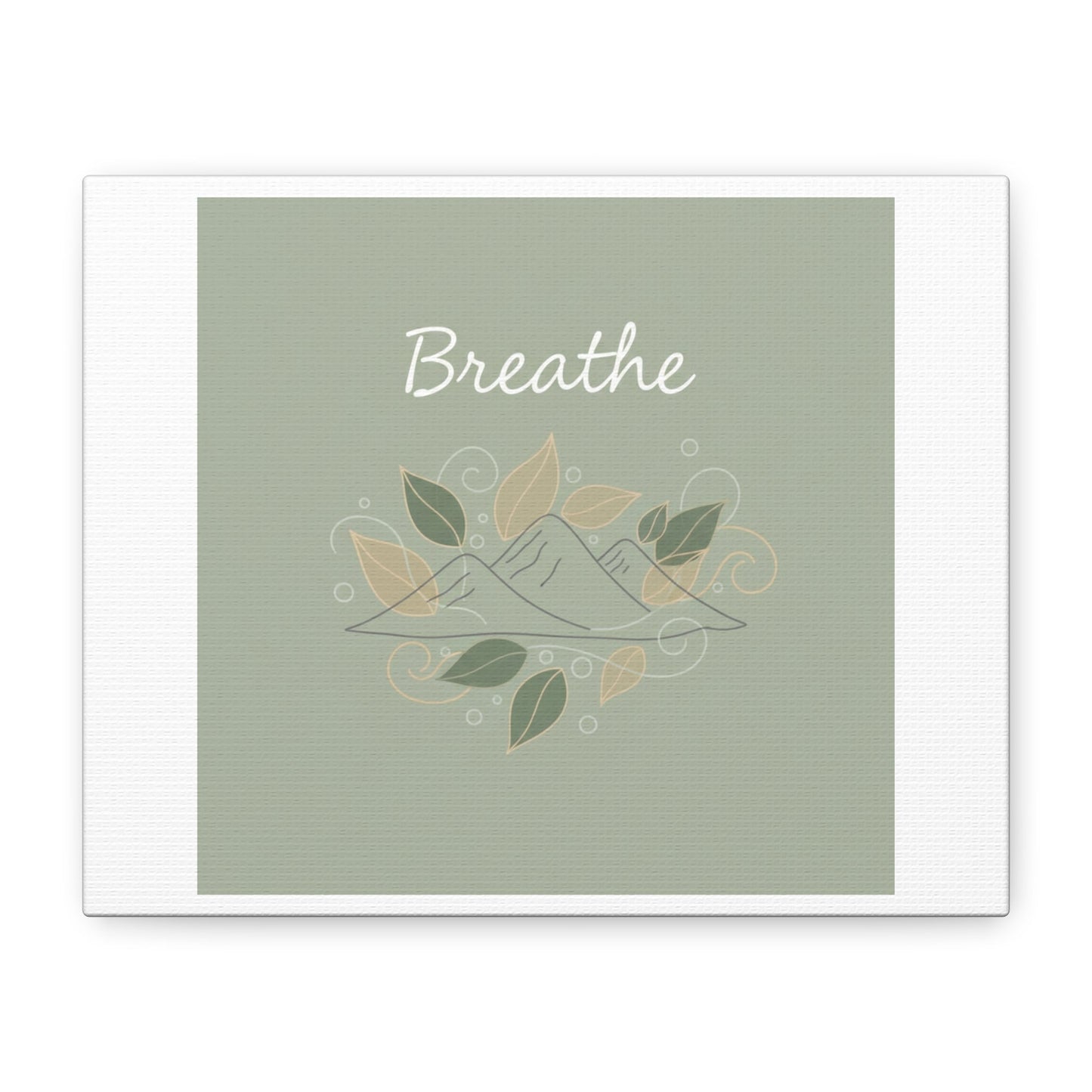 Breathe Mountain Line Canvas | Nature Symbols, Minimal Forest Wall Art