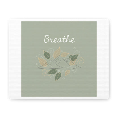 Breathe Mountain Line Canvas | Nature Symbols, Minimal Forest Wall Art