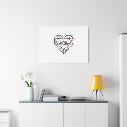 Love Reclaimed Canvas | modern heart design, minimalist love icon