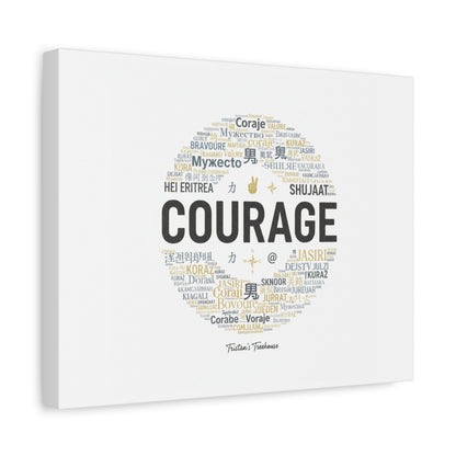 Courage Word Cloud Canvas | Fresh-Start Minimalism art print