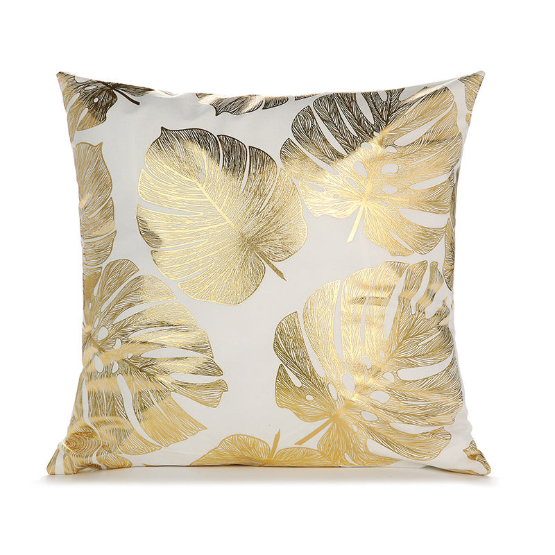Sofa cushion cover bronzing waist pillowcase