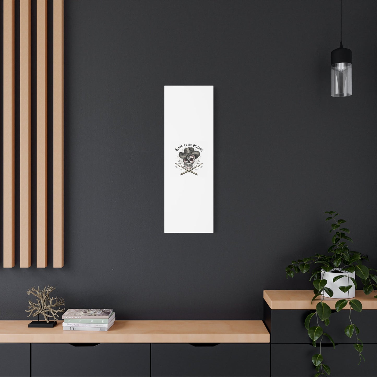 Honor Among Outlaws Canvas | Western Skull Art, Gothic Americana Desert Noir