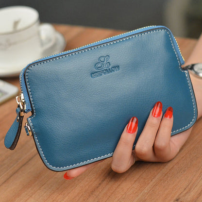 Simple cowhide small coin purse