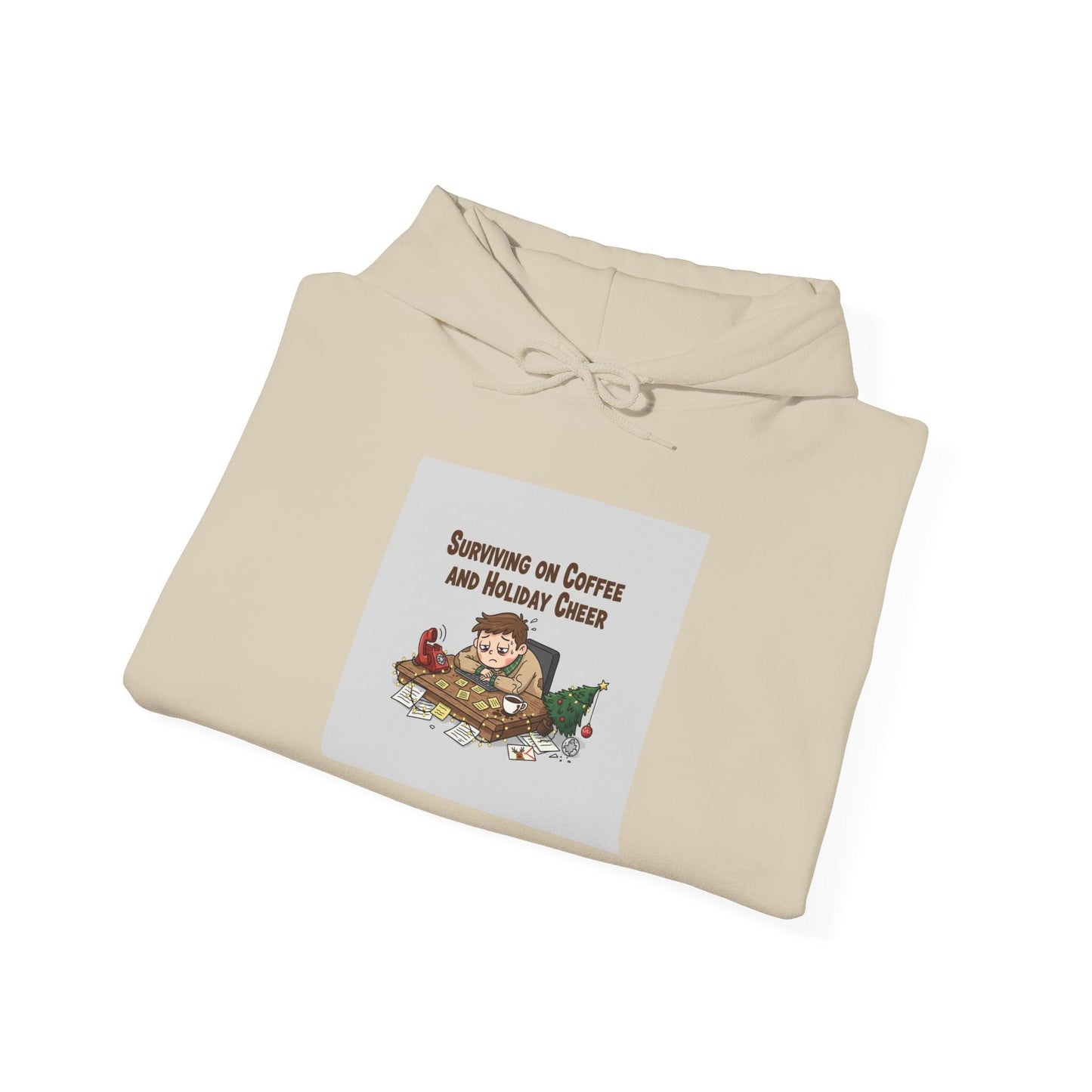 festive but tired hoodie | holiday stress shirt, burnout meme