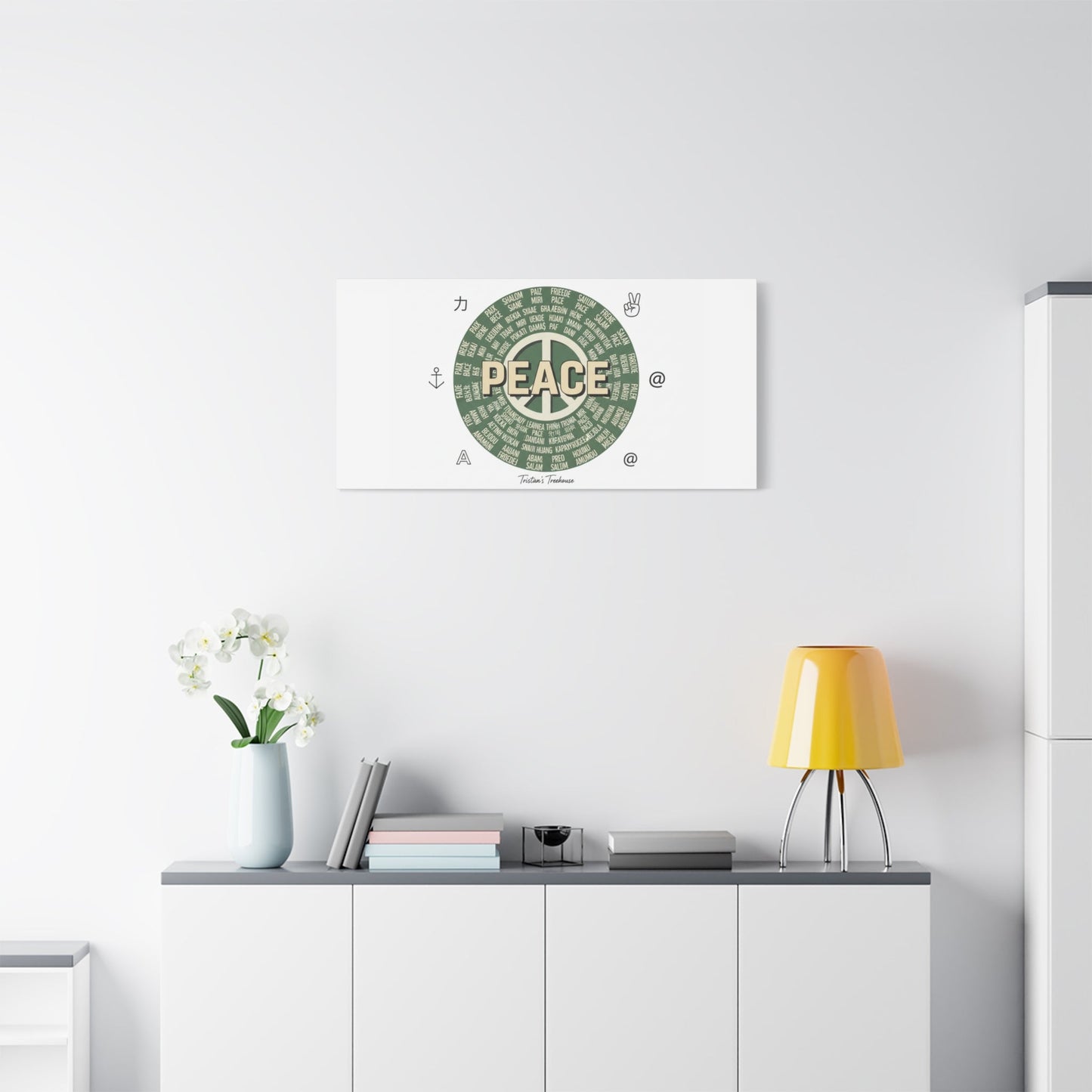 Peace doodle canvas | hand drawn sketch aesthetic, handwritten message