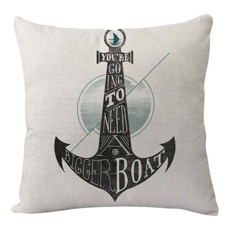 New Lighthouse Anchor Digital Printing Linen Pillowcase
