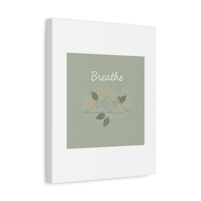 Breathe Mountain Line Canvas | Nature Symbols, Minimal Forest Wall Art