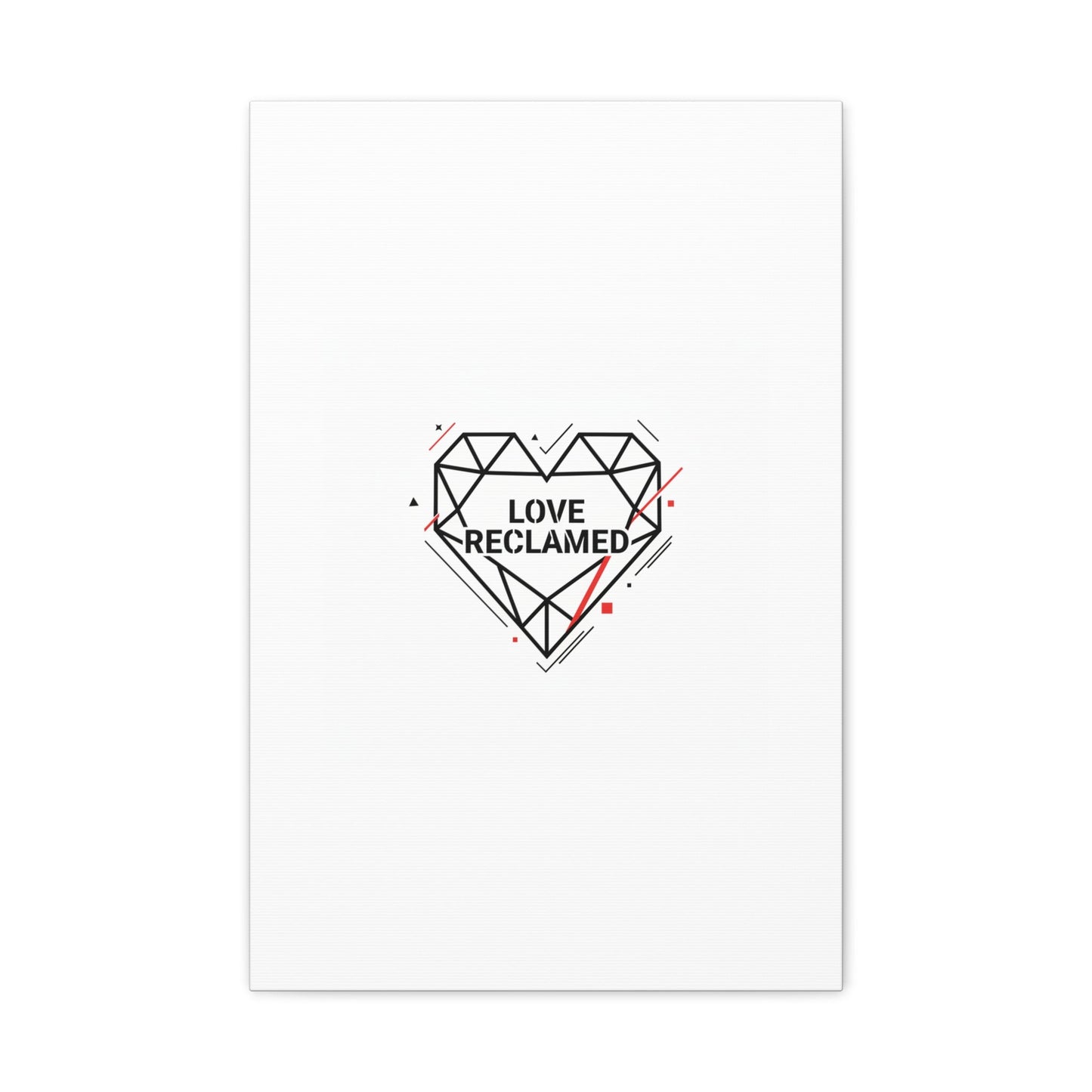 Love Reclaimed Canvas | modern heart design, minimalist love icon