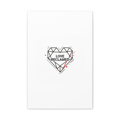 Love Reclaimed Canvas | modern heart design, minimalist love icon