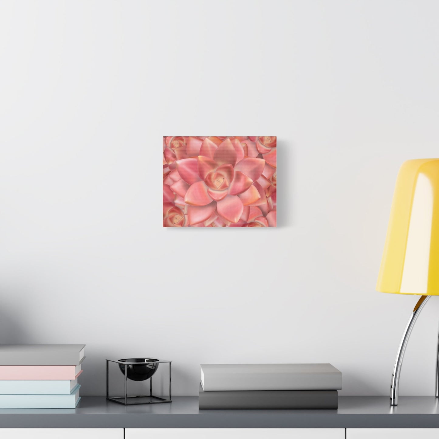Graptosedum California Sunset Succulent Pattern Canvas Print – Botanical Wall Art