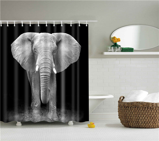 3D digital printing waterproof shower curtain