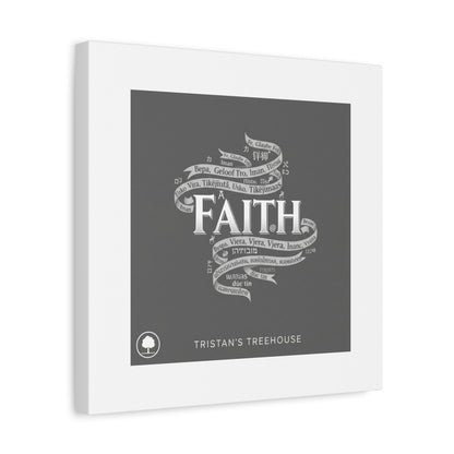 handwritten faith ribbon Canvas | sketch aesthetic, doodle design