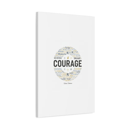 Courage Word Cloud Canvas | Fresh-Start Minimalism art print