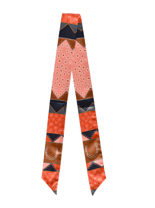 Frontier Bound Quilted Patchwork Twilly Scarf V1 — Final Stock