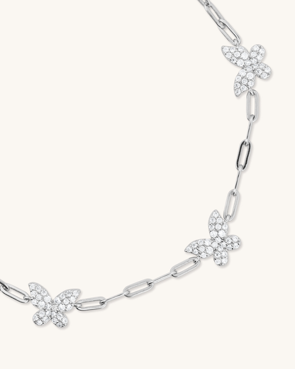 Triple Butterfly Paperclip Bracelet