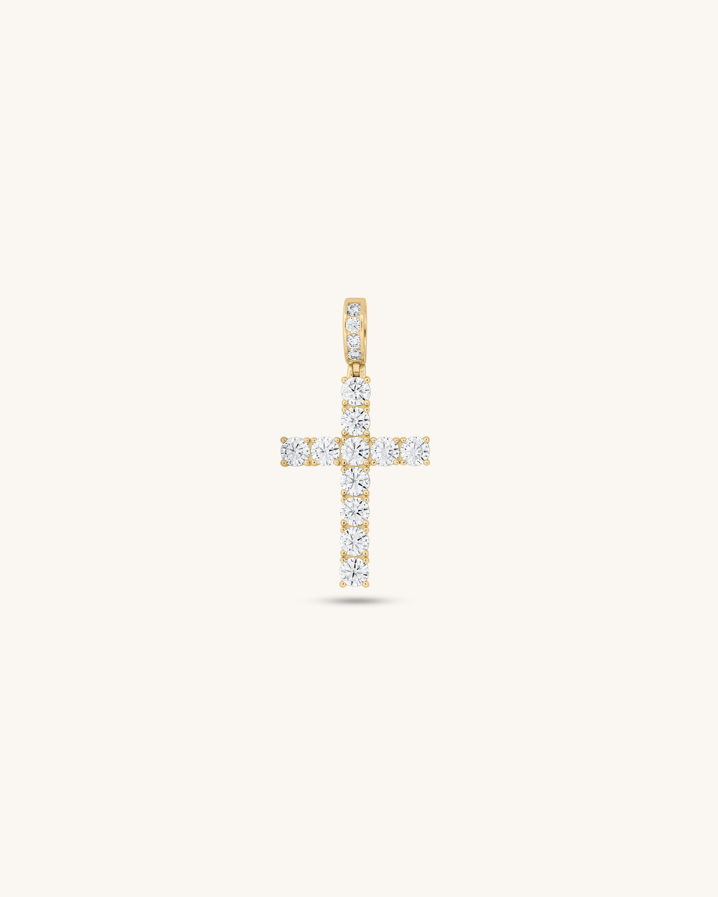 Moissanite Tennis Cross Pendant
