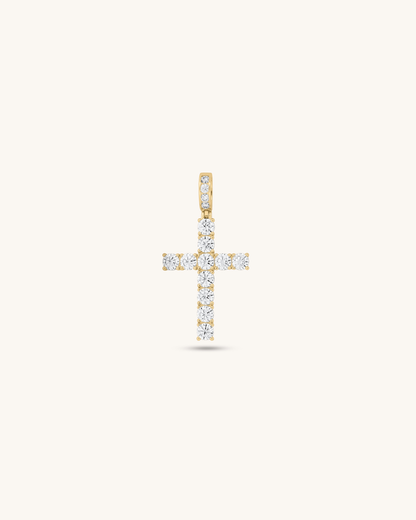 Moissanite Tennis Cross Pendant