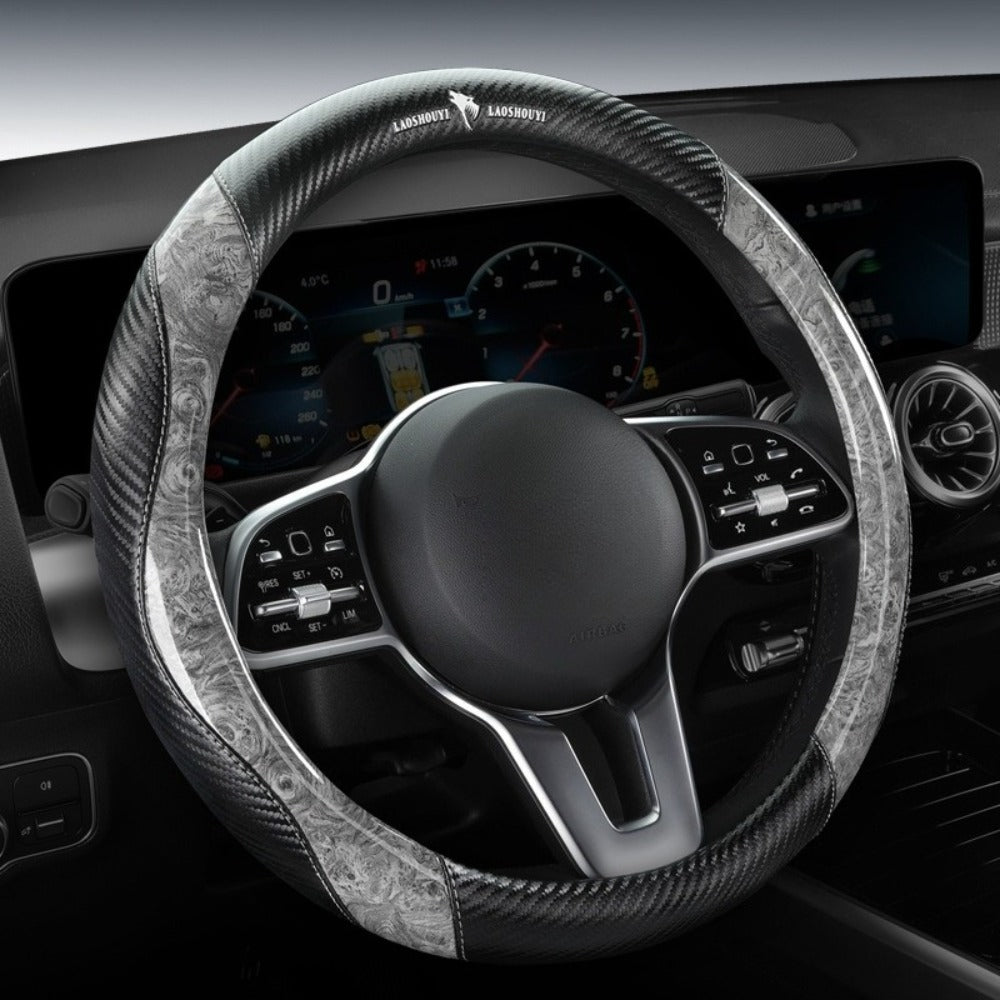 Steering Wheel Cover Universal Fit Carbon Fiber