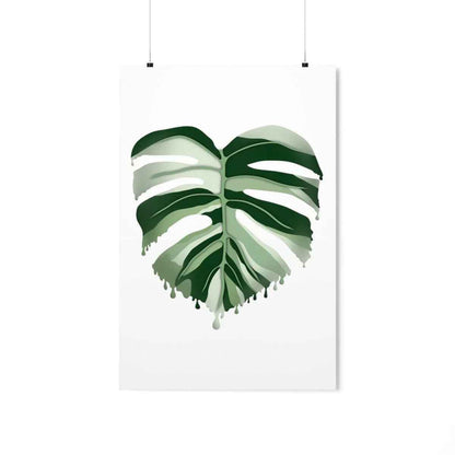 Melting Monstera Albo Botanical Print – Unframed Wall Art