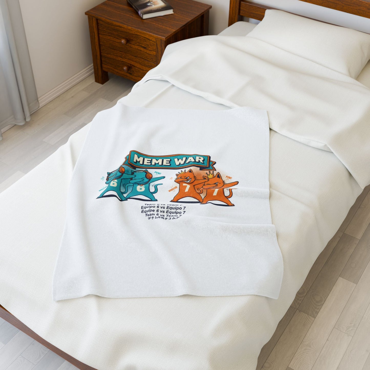 Meme War: Six vs. Seven Plush Blanket