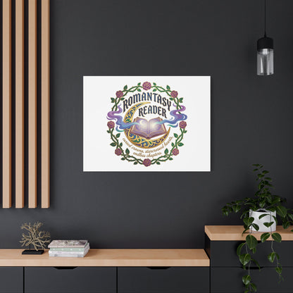 Romantasy Reader Canvas Print | enchanted bookish celestial gothic