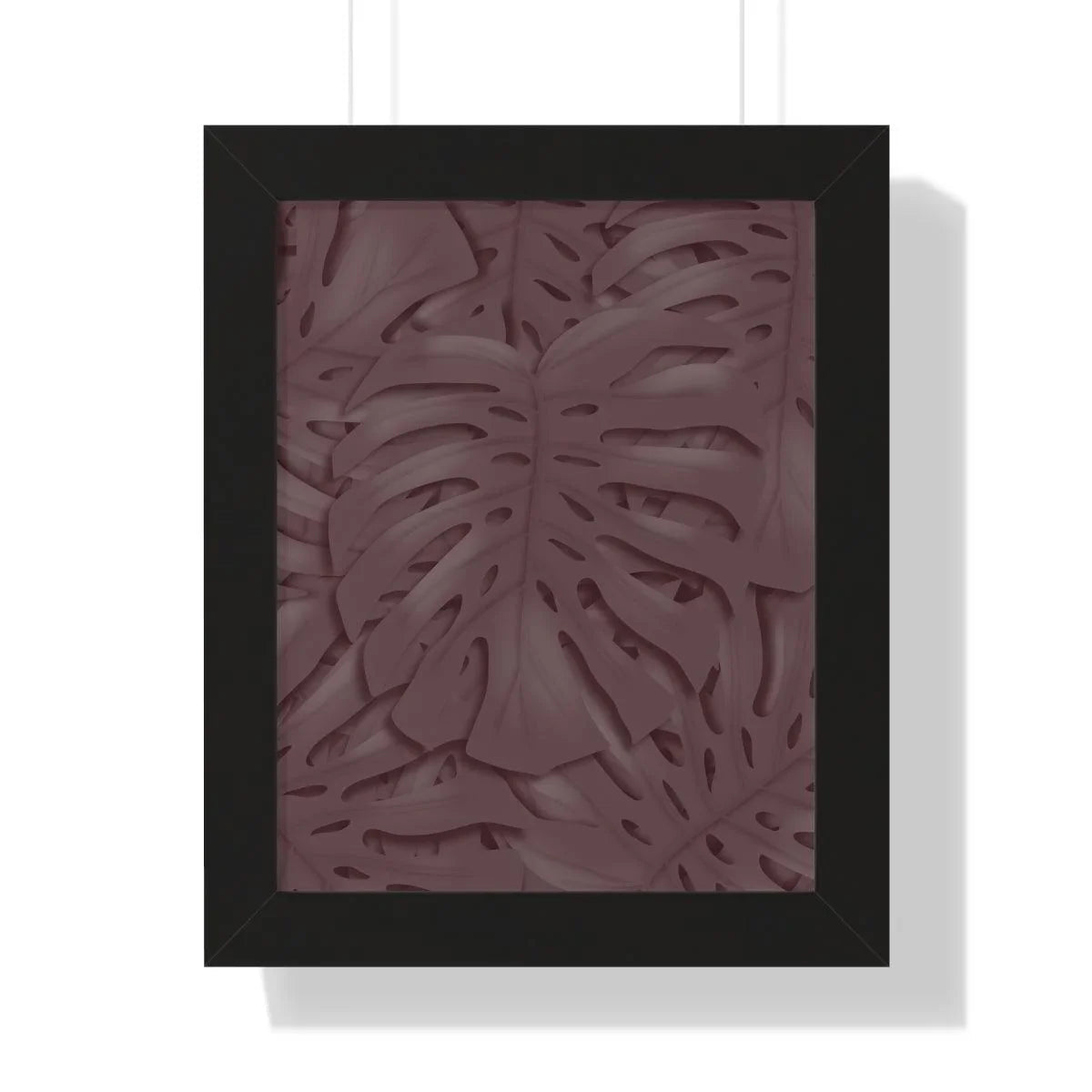 Merlot Monstera Framed Print – Botanical Wall Art
