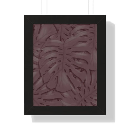 Merlot Monstera Framed Print – Botanical Wall Art