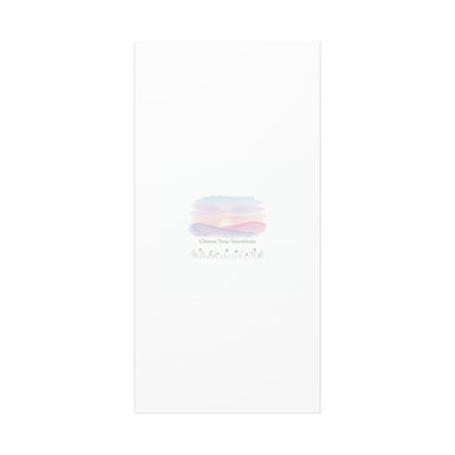 Choose Your Intentions Canvas, soft wellness poster, pastel gradient mindfulness art