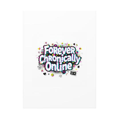 Forever Chronically Online Canvas | internet slang, brainrot meme