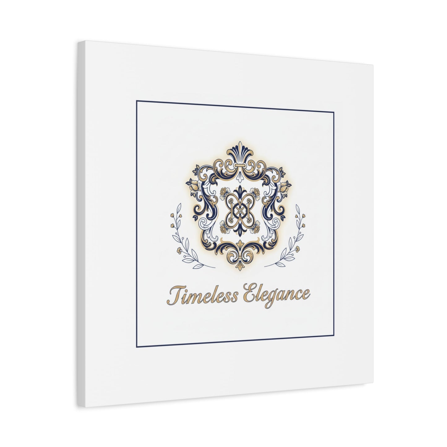 Ornate Brooch Emblem Canvas | Vintage Formalwear Accents, Baroque Print