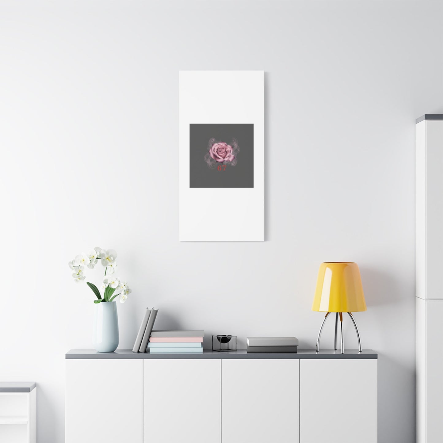 6 7 Valentine's Canvas | Viral Gothic Rose Wall Art | 6 7 Meaning Dark Romance