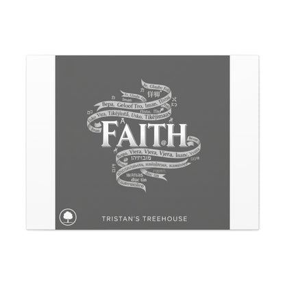 handwritten faith ribbon Canvas | sketch aesthetic, doodle design