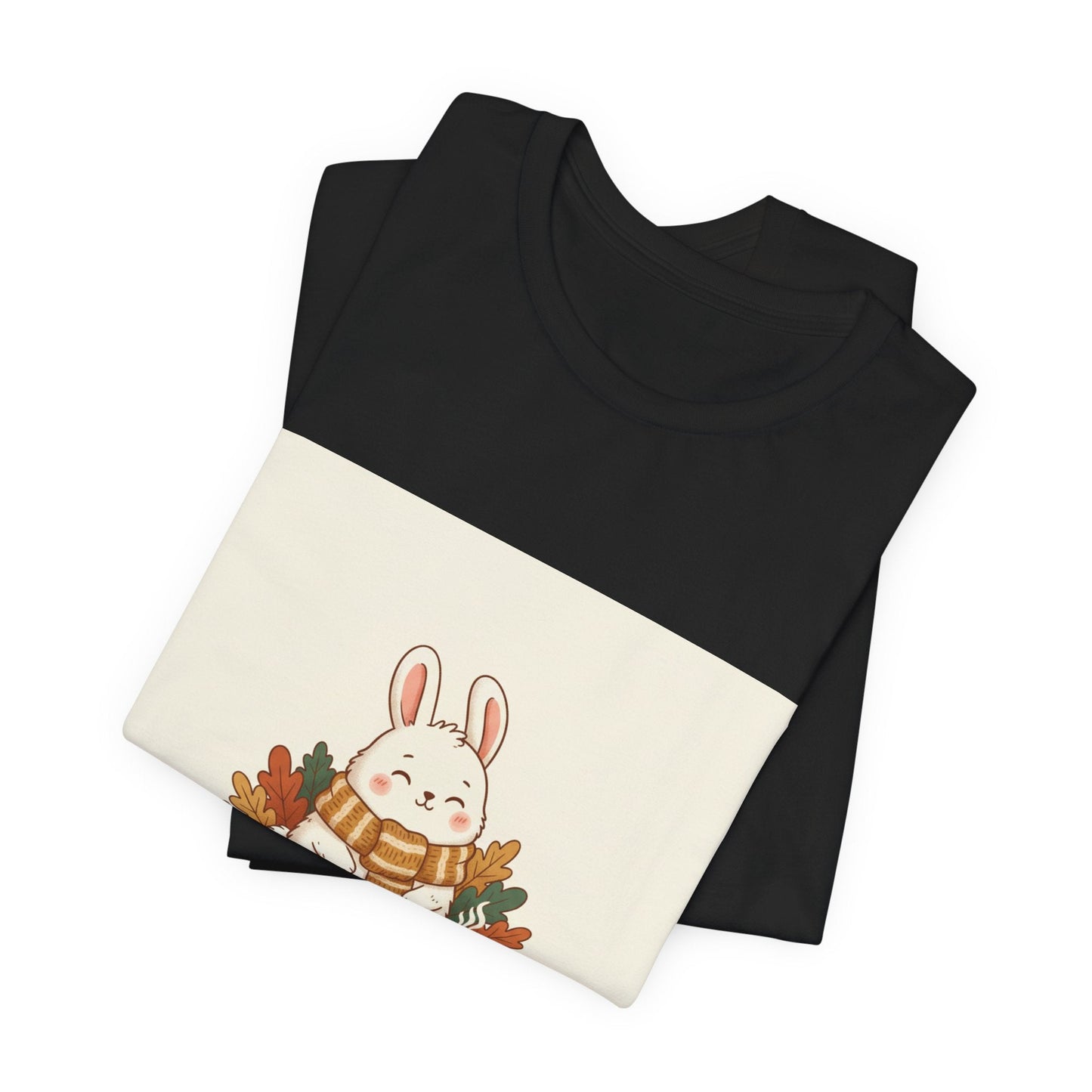 Stay Cozy Bunny T-Shirt | cute animal illustration, winter forest art