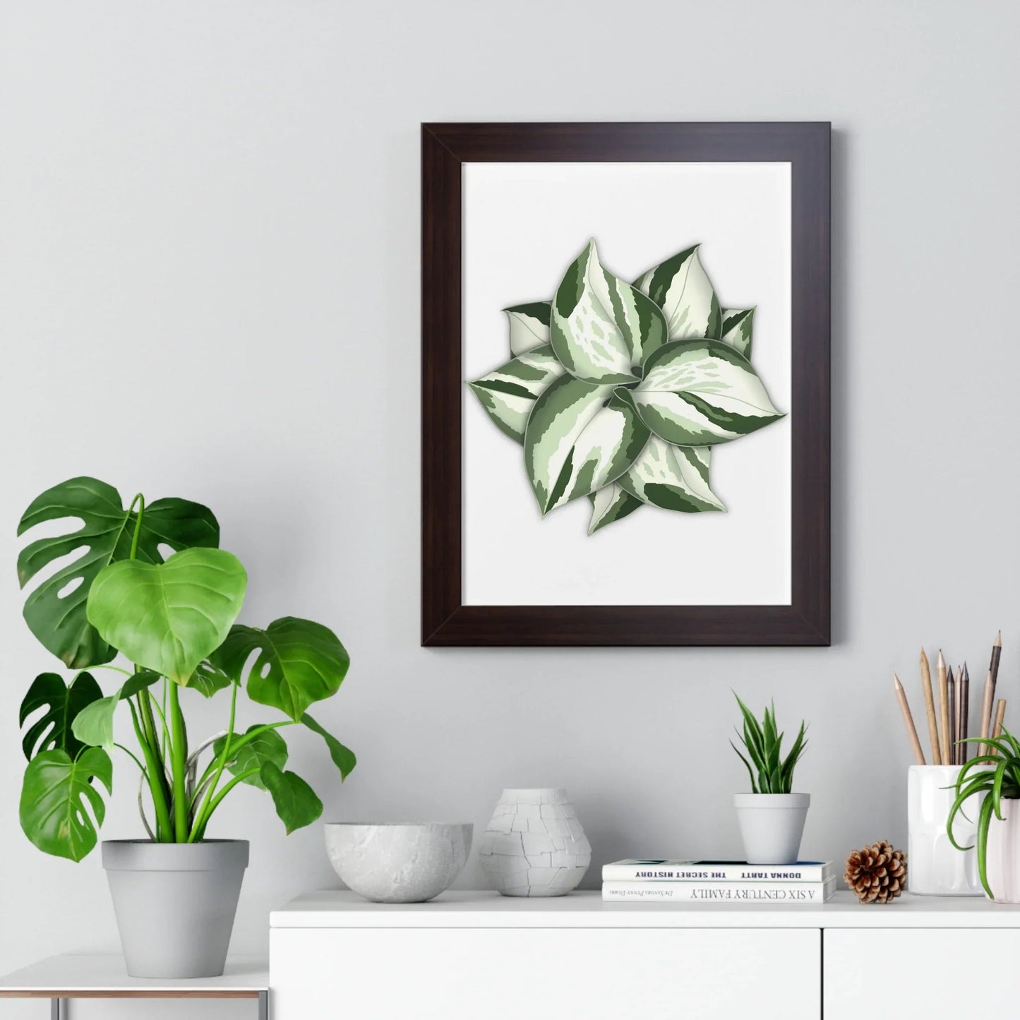 Manjula Pothos Framed Print – Botanical Wall Art